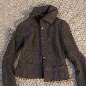 Ralph Lauren Black label tweed Cowel Neck jacket